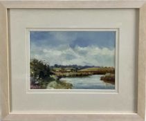 James Hewitt (b. 1934) two works, oil on board - 'A Walk at Blythburgh' signed, 21cm x 15cm in glaze