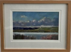 James Hewitt (b. 1934) two works, oil on board - ‘High Water, Blythburgh Suffolk’ and ‘Sunlight and
