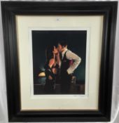 Jack Vettriano - signed limited edition colour print in glazed frame- 'Pincer Movement', purchased f