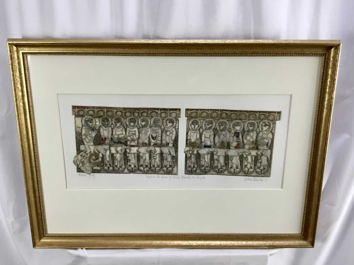 Valerie Thornton (1931-1991) signed artists proof etching and aquatint - 'Feast in the House of Sim - Image 2 of 7