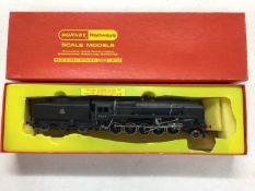 Triang Hornby OO gauge BR black 2-10-0 locomotive and tender 92166, R550, BR black 0-4-4 M7 Class Ta