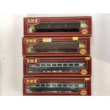 Airfix OO gauge BR carriages (x7) & wagons (x9), plus GMR Airfix carriages and wagons (x5), all boxe