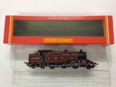 Hornby OO gauge locomotives LMS lined maroon 2-6-4T Class 4P Tank locomotive 2309, R505, BR lined bl