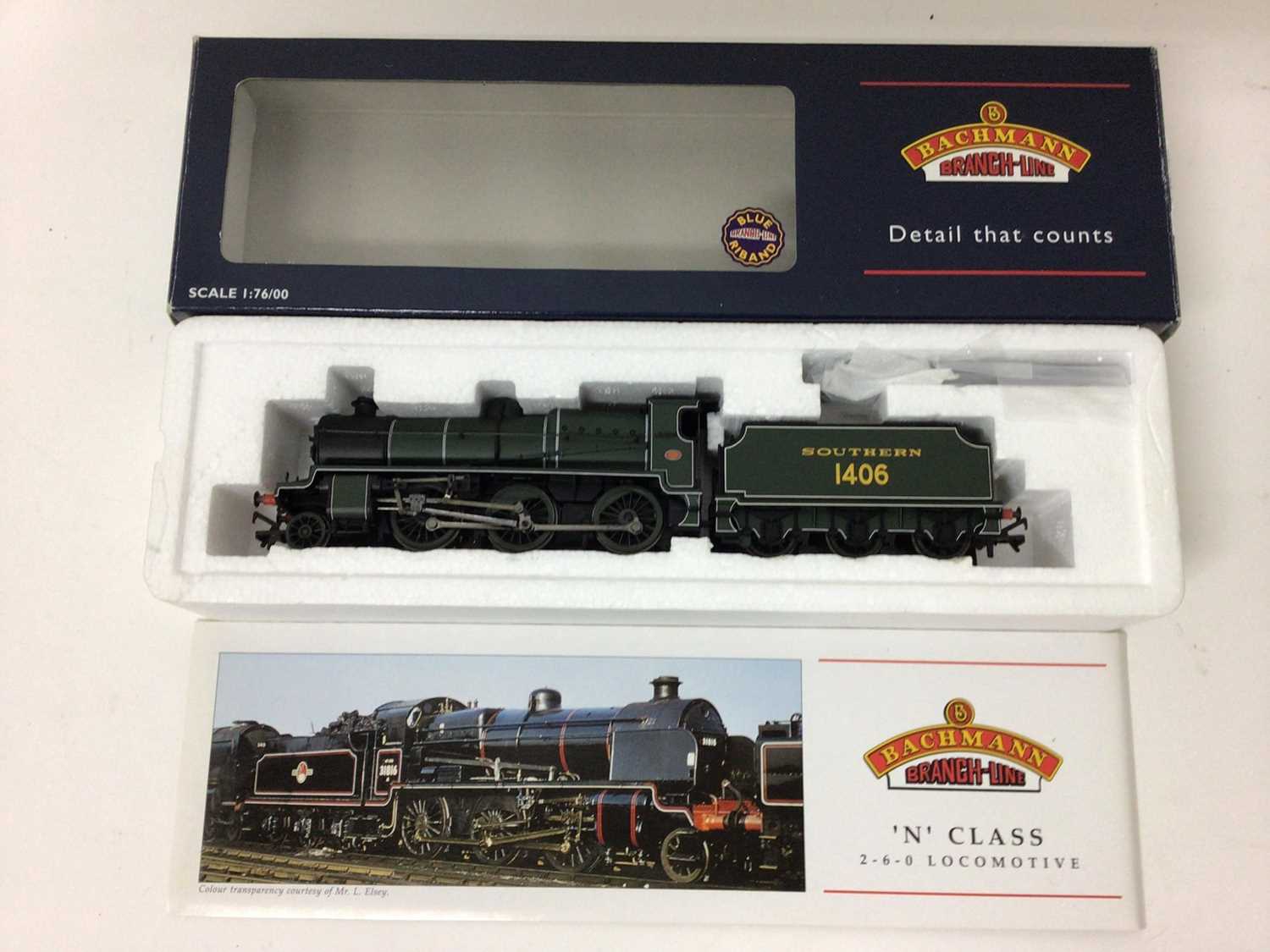 Bachmann 00 gauge Crab 2715, LMS lined black, 32-178, N Class 1406, SR with slope sided tender, 32-1 - Image 2 of 3