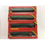 Hornby OO gauge Southern Railways carriages including Brake coach R432 (x4), R431, Diesel Centre car