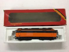 Hornby OO gauge locomotives CIE orange diesel locomotive, R768, BR blue Class 86/2 electric diesel