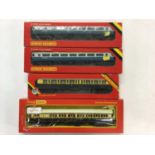 Hornby OO gauge carriages including BR Mk3 1st Class coach R428 (x2), Triang Hornby Full Parcel Brak