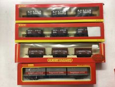 Hornby OO gauge Tank Wagons, Freight and Plank Wagons and car transporters, all boxed (26)