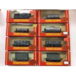 Hornby OO gauge rolling stock including Top Link (x9) Banana Vans (x3), Open Wagons (x3), Railiner C