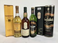 Three bottles of Scottish single malt scotch whisky- Lagavulin 16 years 43% 70cl, Glenfiddich Specia