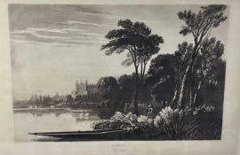 Original aquatint, Morning Eton College, London, Published 1813