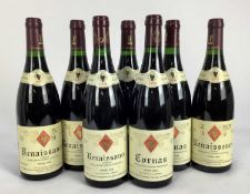 Wine - seven bottles, Domaine Clape Renaissance 1998, 2005, 2007 (x3) and Cornas 1999 and 2000