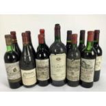 Wine - twelve bottles, mixed French reds, 1970s/80s and later vintages, together with a magnum of 19