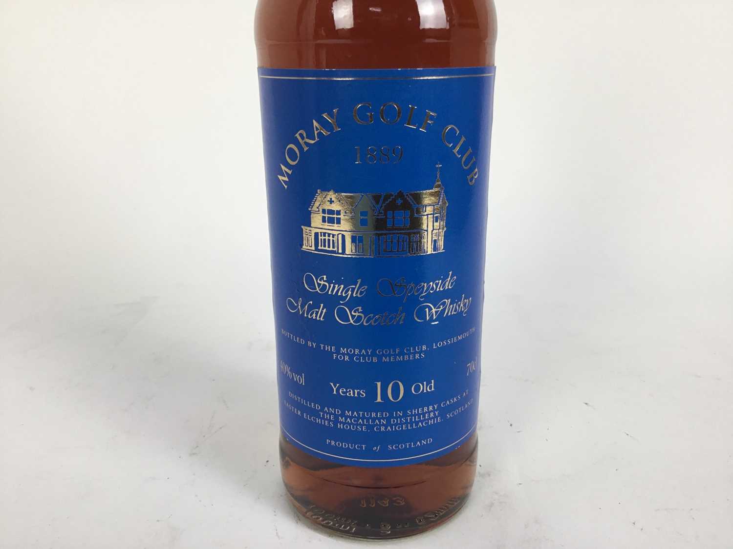 One bottle of Moray Golf Club 1889 single Speyside Malt Scotch Whisky, 10 years old, 70cl. - Image 2 of 4