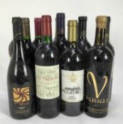 Wine - twelve bottles, mixed reds, Italian and others