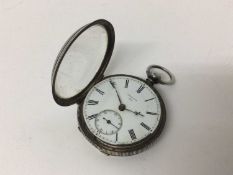 Victorian silver pocket watch, by Thomas Reynolds, Liverpool, numbered 455
