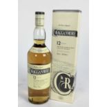 Whisky - one bottle, Cragganmore 12 years old, in original card box