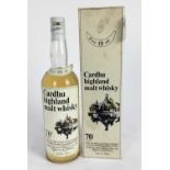 Whisky - one bottle, Cardu 12 years old, 26 2/3 fl. ozs, 70%, in original box