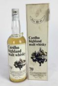 Whisky - one bottle, Cardu 12 years old, 26 2/3 fl. ozs, 70%, in original box