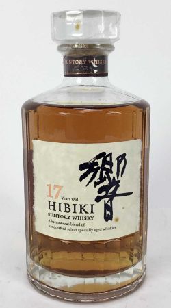 Whisky - one bottle, Hibiki Japanese blended 17 year old Suntory Whisky, 43%, 70cl