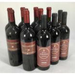 Wine - twelve bottles, Bonarda San Contardo 1994 (8) and Rosso di Montalcino 1998 (4)