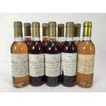 Wine - eight half bottles, Chateau Loubens Grand Cru 1988 (four lacking labels), together with a bot