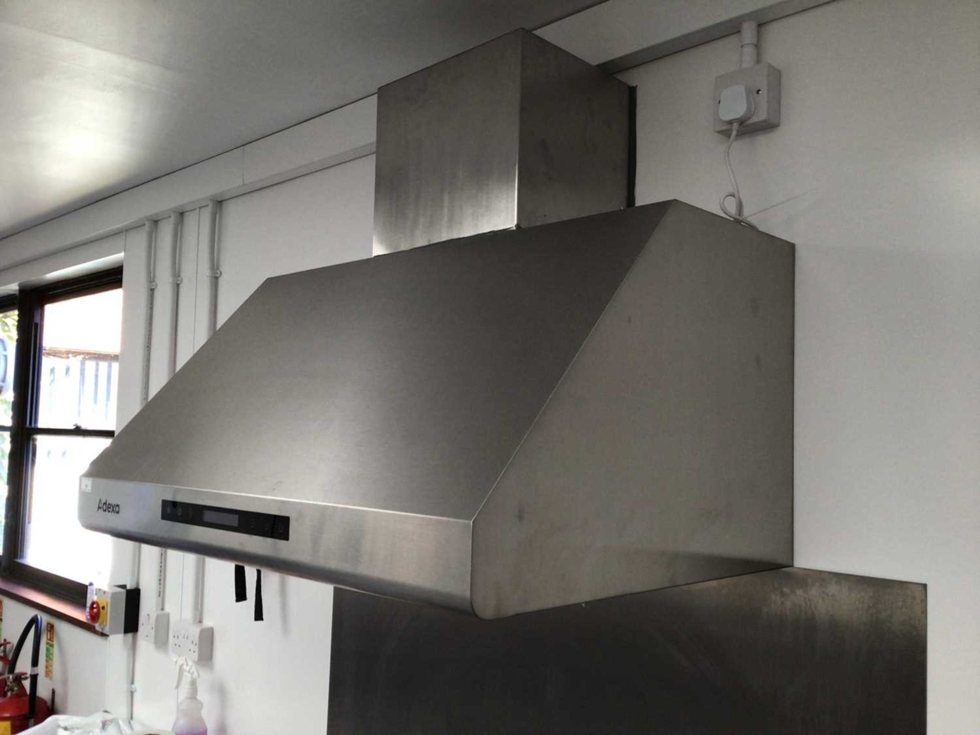 An Adela stainless steel fume canopy, cable and plug, 900 mm x 630 mm - Image 2 of 2