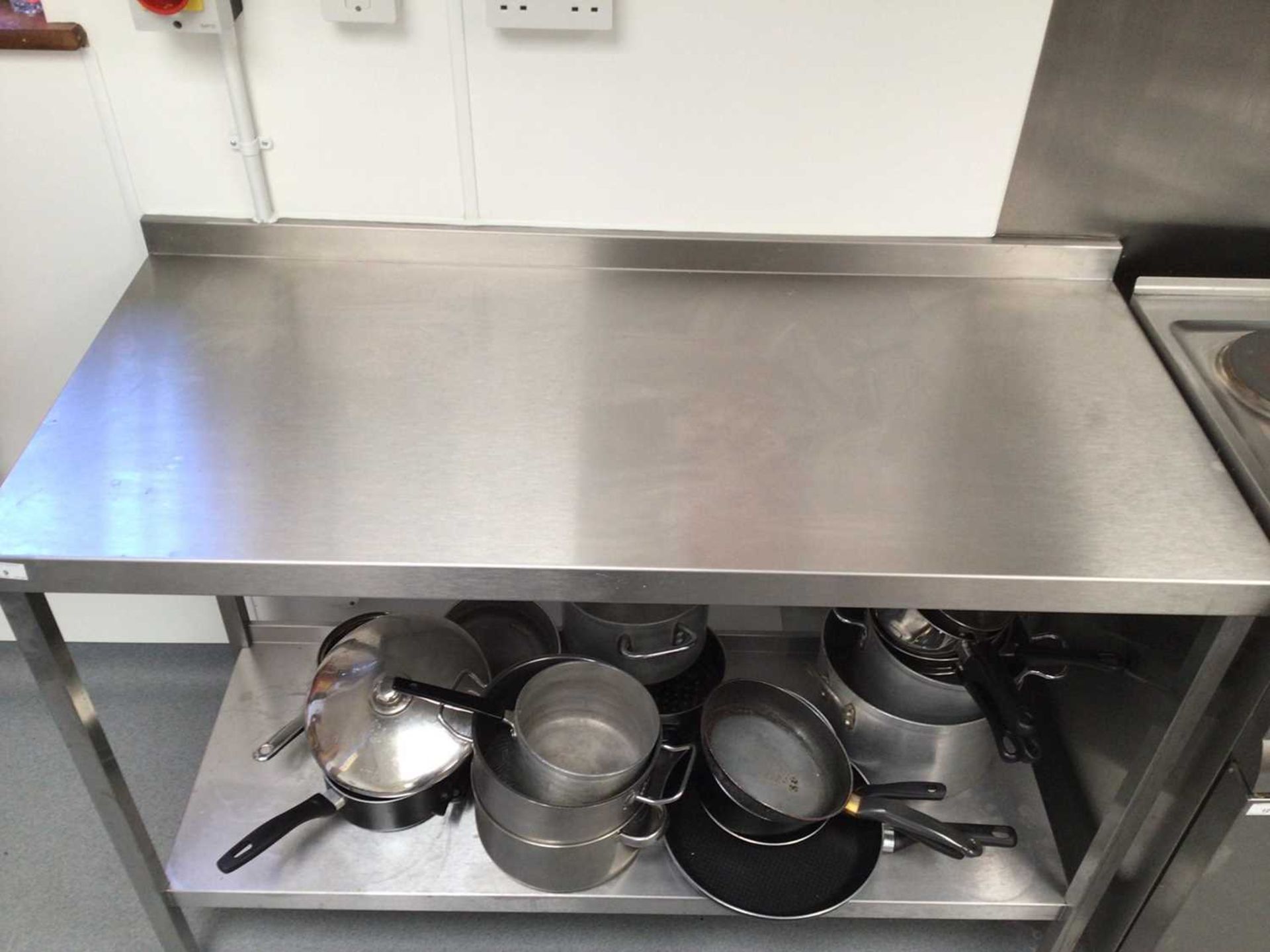 A wall standing stainless steel preparation bench, with undershelf, 1300 mm - Image 2 of 2