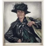 Arthur Rigden Read (1879-1955) print - ‘The lady in black’, 18/50, signed, unframed