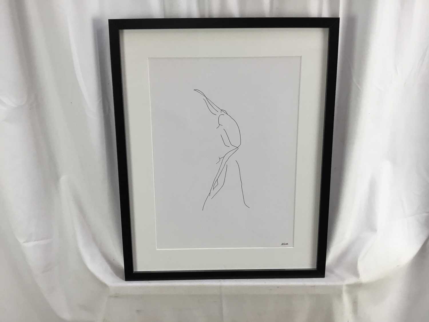 British, contemporary, five prints - studies of dancers, one duplicate, three framed and two unframe - Image 4 of 6