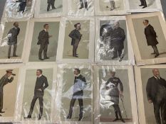 Group of period Vanity Fair lithographic prints of Celebrated figures, scientists, military and othe