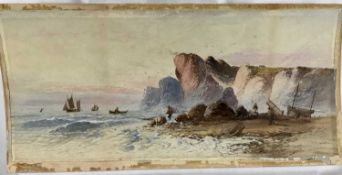 A group of watercolours - two by W.H.Earp, a smaller coastal watercolour and another by another hand