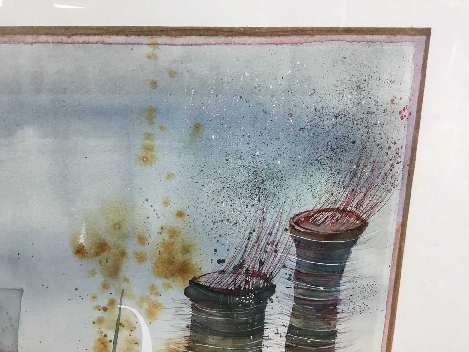 Sigrid Kindel 1970s watercolour - abstract, signed and dated 1978, 30cm x 35cm, framed - Image 7 of 10