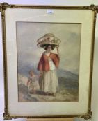 Paul Falconer Poole (1807-1879), watercolour, Travelling to Market, signed, indistinctly dated, 49cm