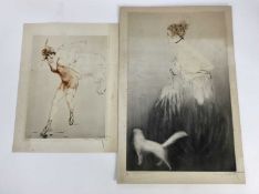 Louis Icart (1888-1950) etching and aquatint on paper and another