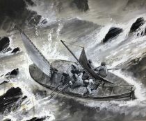 Shackleton interest -20th century gouache of the lifeboat James Caird