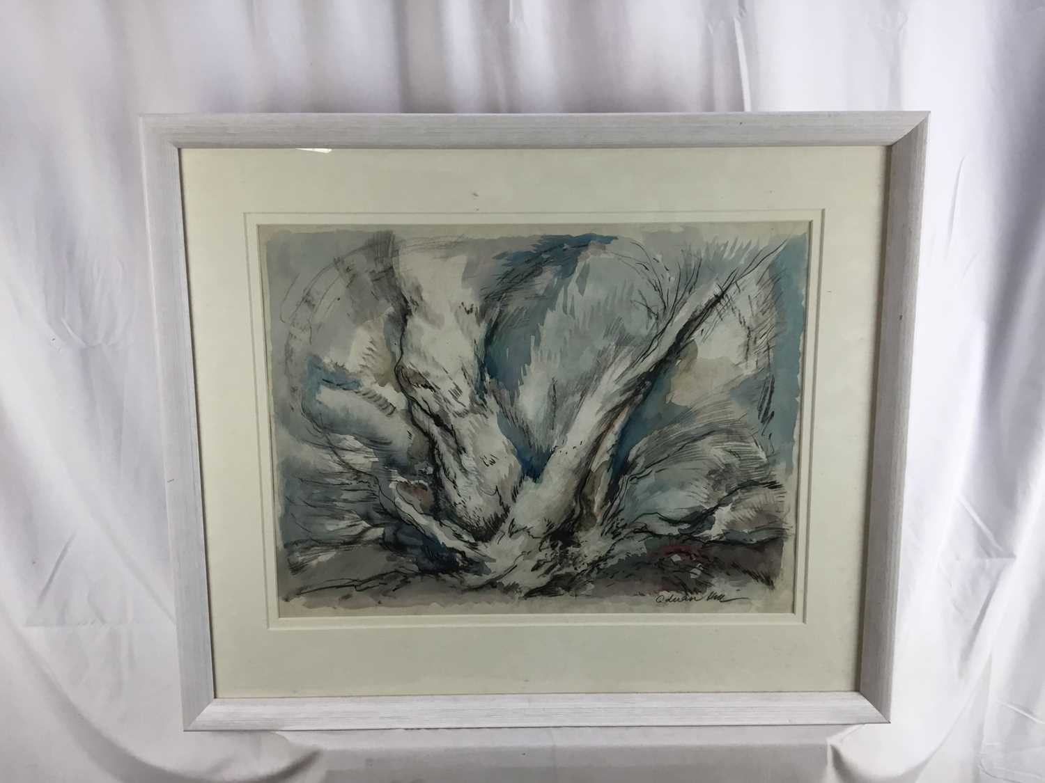 Adrian Hill, mixed media - trees, signed, 52cm x 39cm in glazed frame - Image 2 of 5