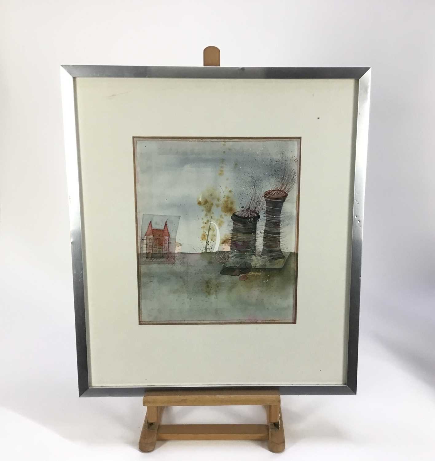 Sigrid Kindel 1970s watercolour - abstract, signed and dated 1978, 30cm x 35cm, framed - Image 2 of 10