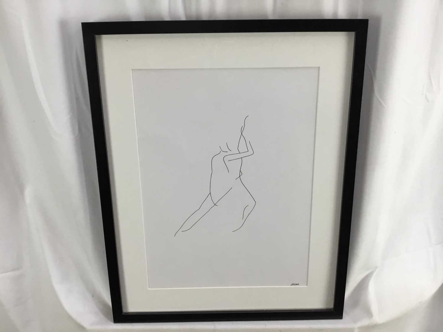 British, contemporary, five prints - studies of dancers, one duplicate, three framed and two unframe - Image 5 of 6