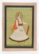 19th century Anglo-Indian school, gouache depiction of a nobleman