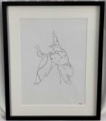 British, contemporary, five prints - studies of dancers, one duplicate, three framed and two unframe