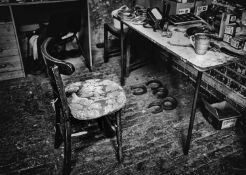 Jayne Odell black and white photographic print, 'The farrier's office', 100cm x 71cm