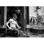 Jayne Odell black and white photographic print, 'Making new shoes', 100cm x 71cm