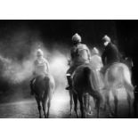 Jayne Odell black and white photographic print, 'New beginnings - out with the yearlings', 60cm x 43