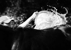 Jayne Odell black and white photographic print, 'Splash', 80cm x 57cm