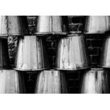 Jayne Odell black and white photographic print, 'Feed buckets', 100cm x 71cm