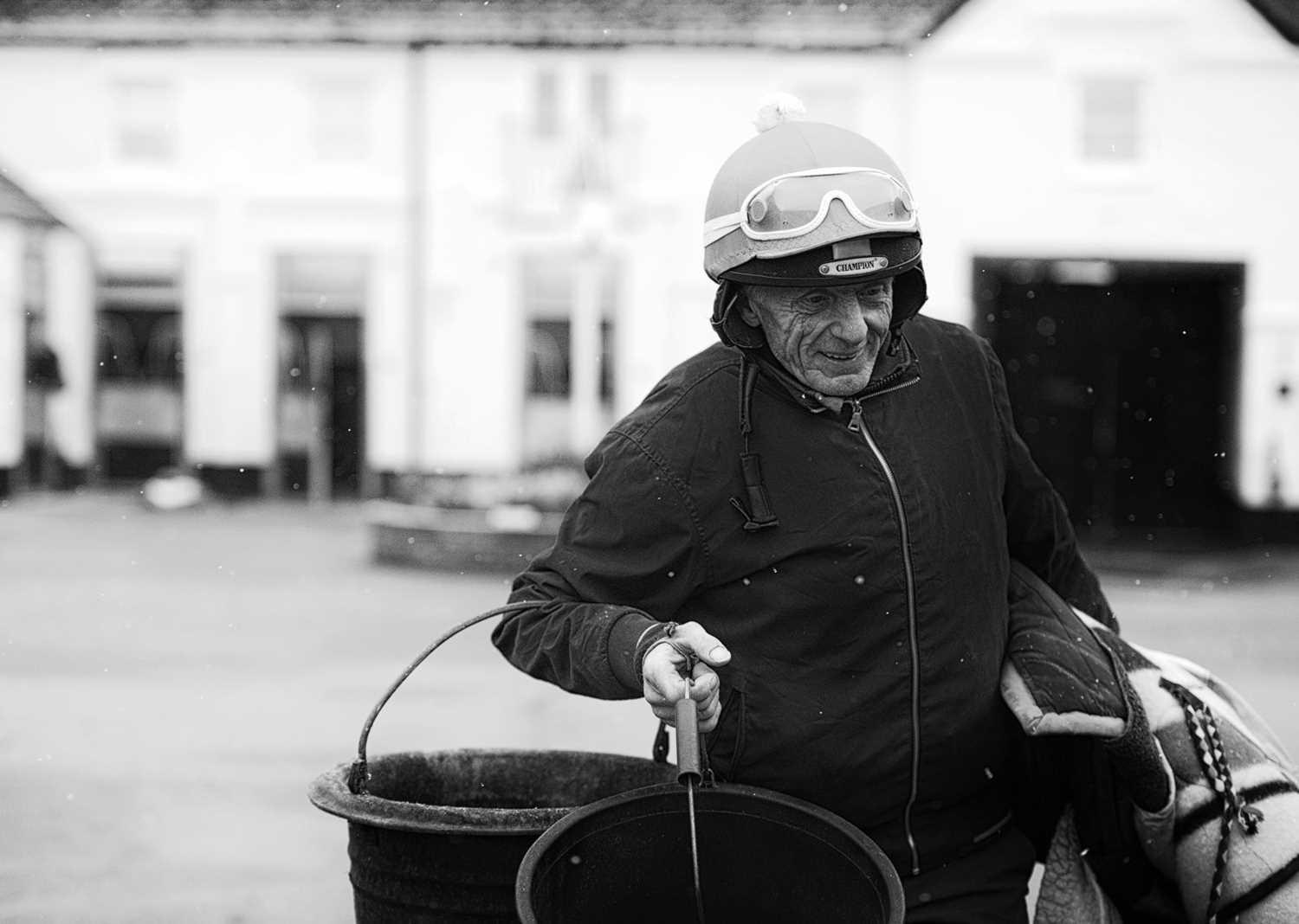 Jayne Odell black and white photographic print, 'Hands full', 80cm x 57cm