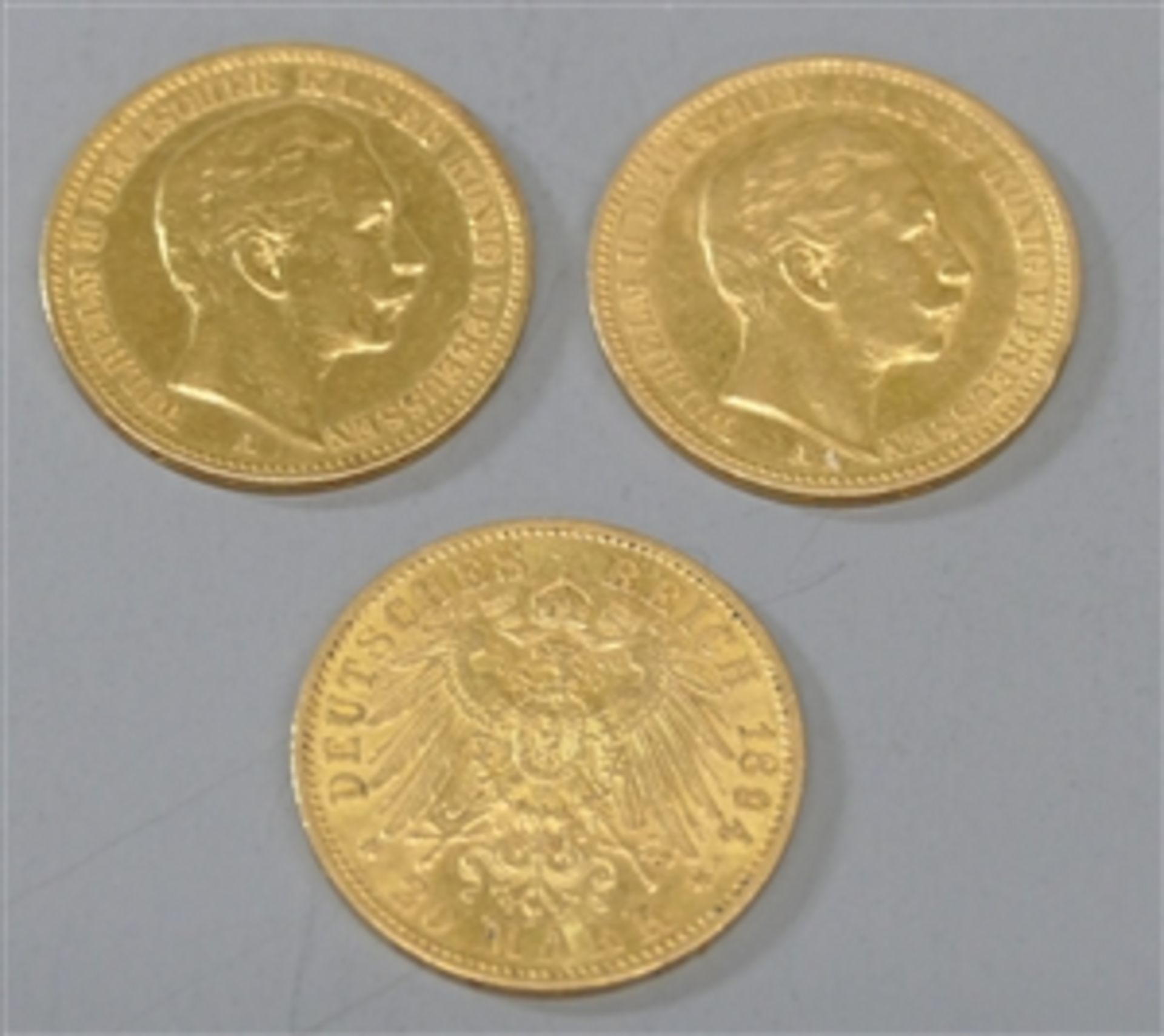 3 Goldmünzen 