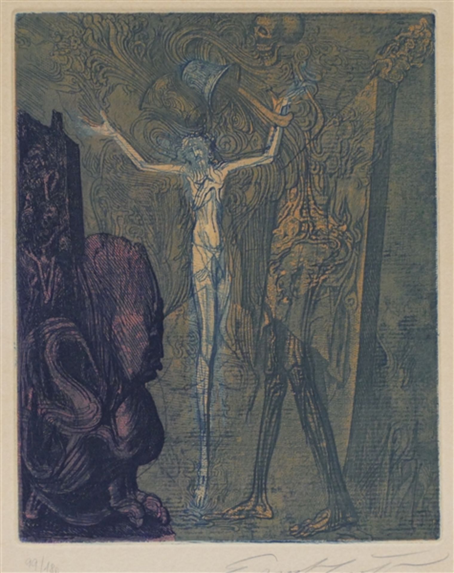 Lithographie Ernst Fuchs 