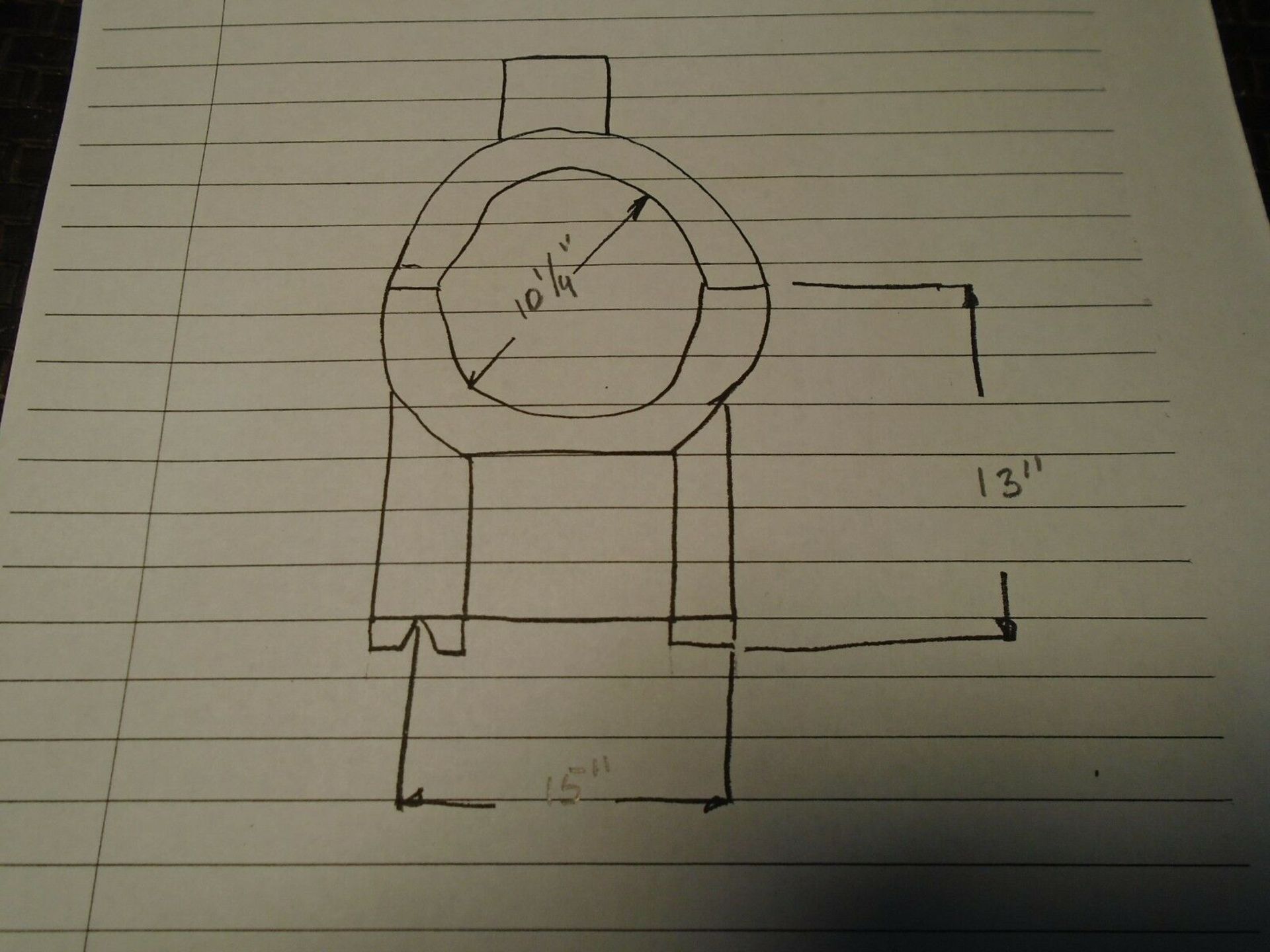 Steady Rest for 26" Swing Engine Lathe 10 1/4" id x 13" Center Line See Drawing for Dimensions - Image 8 of 8